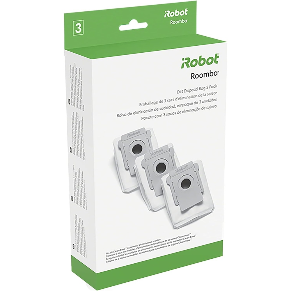 image:imageiRobot Authentic Replacement Parts 3 Count Pack of 1 Dirt Disposal Bags Compatible with Roomba Clean Base Models i1 i3 i4 i5 i7 i8 Combo j8 j93 pack