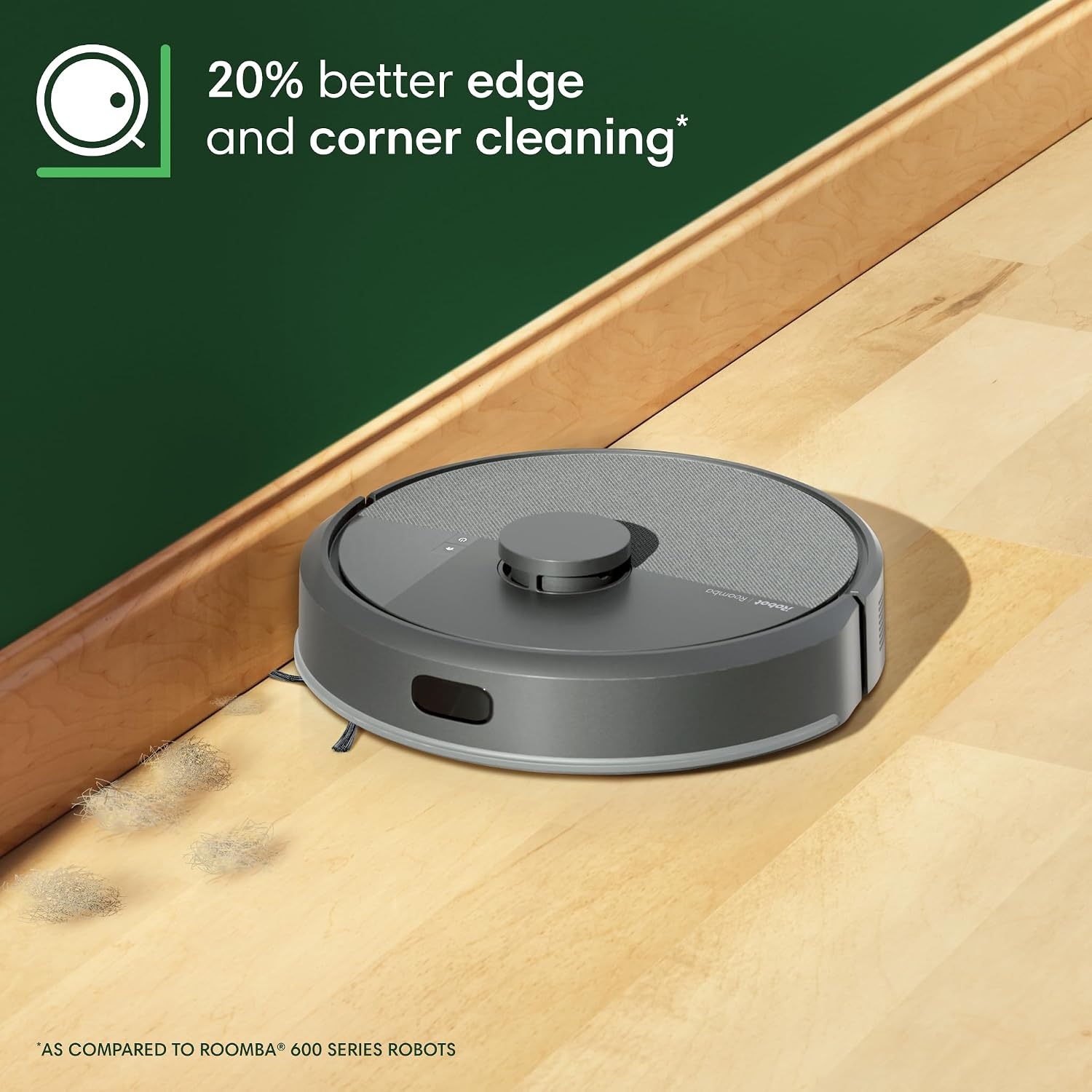 image:imageiRobot Roomba 104 2in1 Vacuum amp Mop Robot SelfEmpties for 75 Days Intense PowerLifting Suction Vacuums All Floors Ideal for Pet Hair LiDAR Smart Navigation Mapping Mops Hard FloorsGray