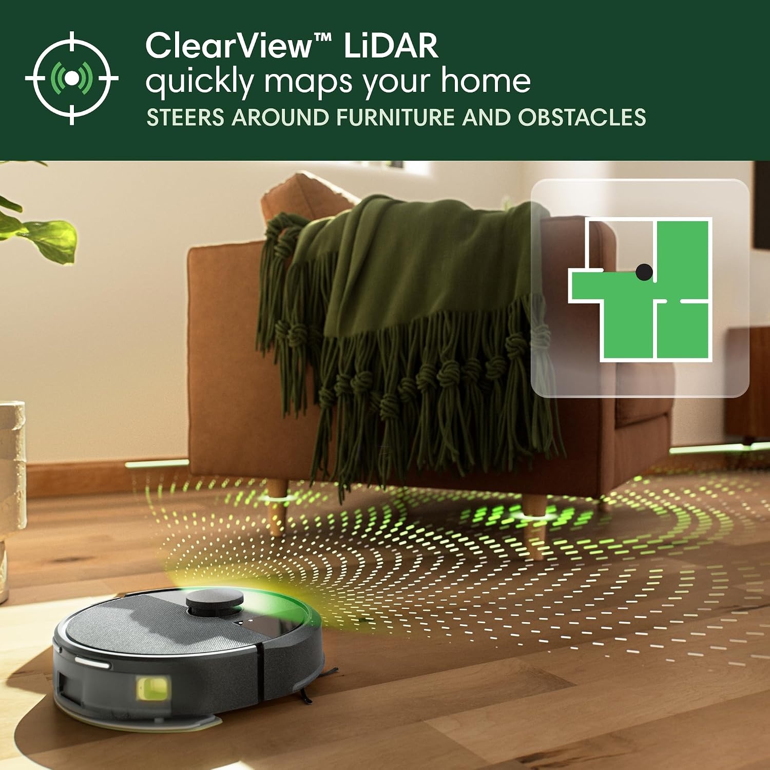 image:imageiRobot Roomba 104 2in1 Vacuum amp Mop Robot SelfEmpties for 75 Days Intense PowerLifting Suction Vacuums All Floors Ideal for Pet Hair LiDAR Smart Navigation Mapping Mops Hard FloorsGray