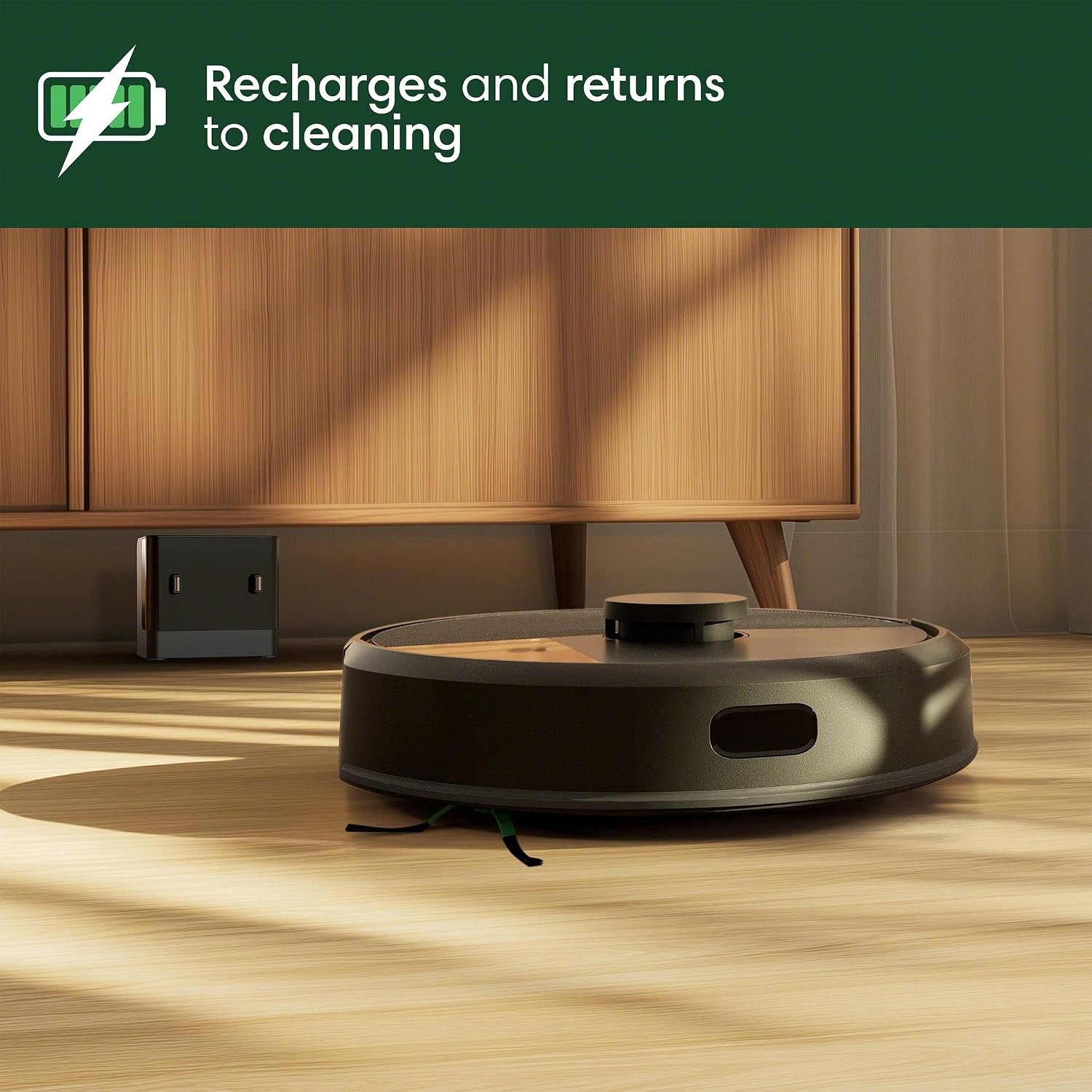 image:imageiRobot Roomba 105 Combo Robot Vacuum amp Mop Easy to use Intense PowerLifting Suction LiDAR Navigation Multiple Cleaning Modes Avoids Mopping Carpets SelfChargingBlack