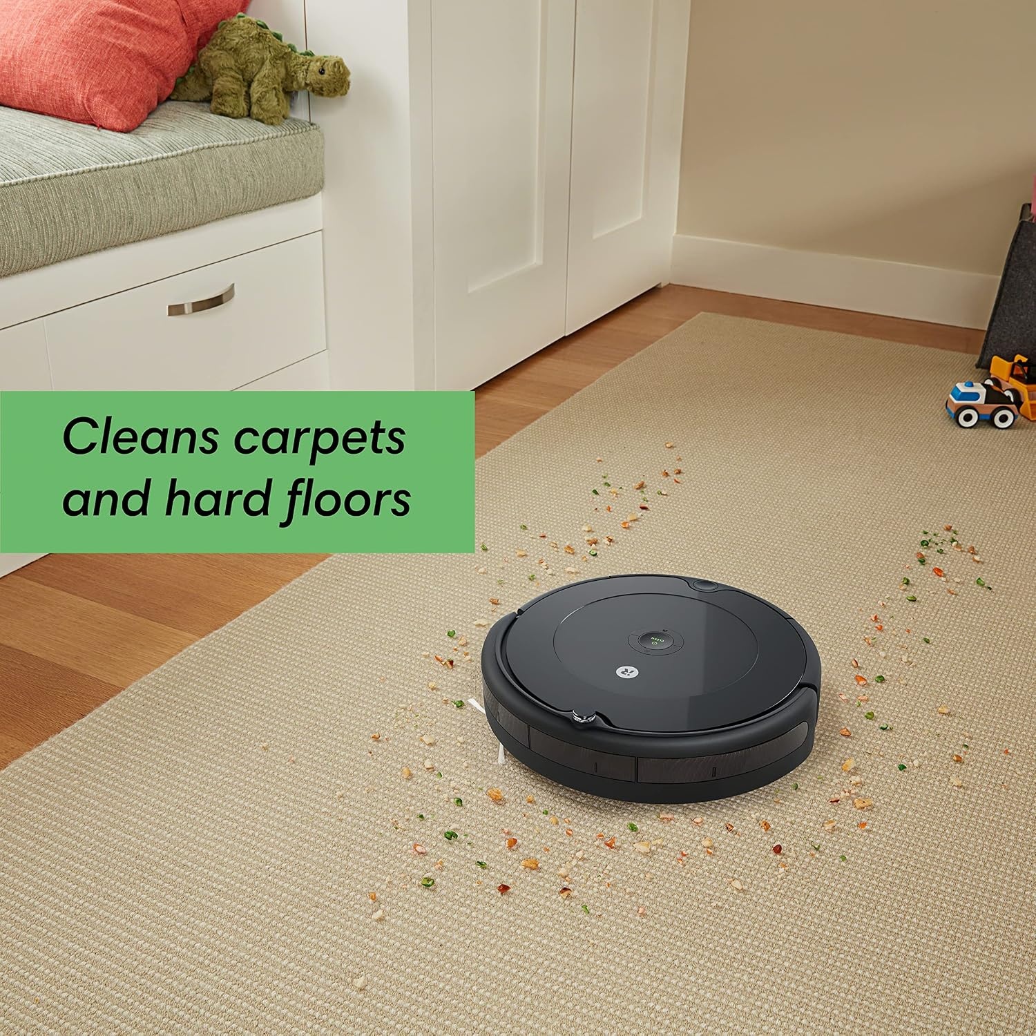 image:imageiRobot Roomba 105 Combo Robot Vacuum amp Mop Easy to use Intense PowerLifting Suction LiDAR Navigation Multiple Cleaning Modes Avoids Mopping Carpets SelfChargingGray
