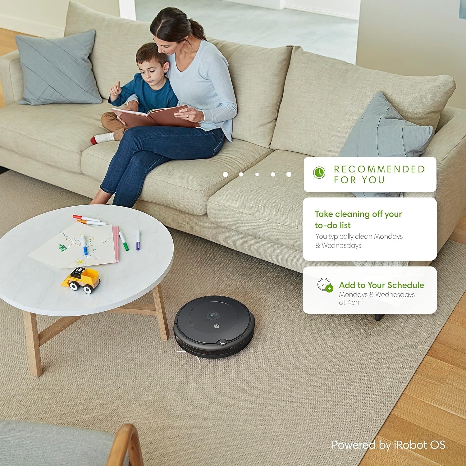 image:imageiRobot Roomba 105 Combo Robot Vacuum amp Mop Easy to use Intense PowerLifting Suction LiDAR Navigation Multiple Cleaning Modes Avoids Mopping Carpets SelfChargingGray