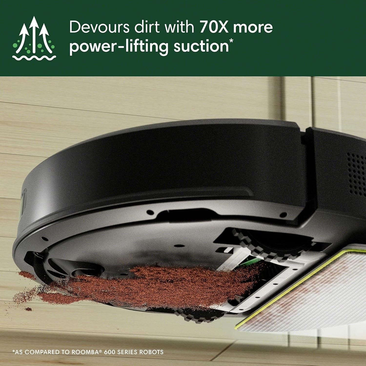 image:imageiRobot Roomba 105 Combo Robot Vacuum amp Mop Easy to use Intense PowerLifting Suction LiDAR Navigation Multiple Cleaning Modes Avoids Mopping Carpets SelfChargingBlack
