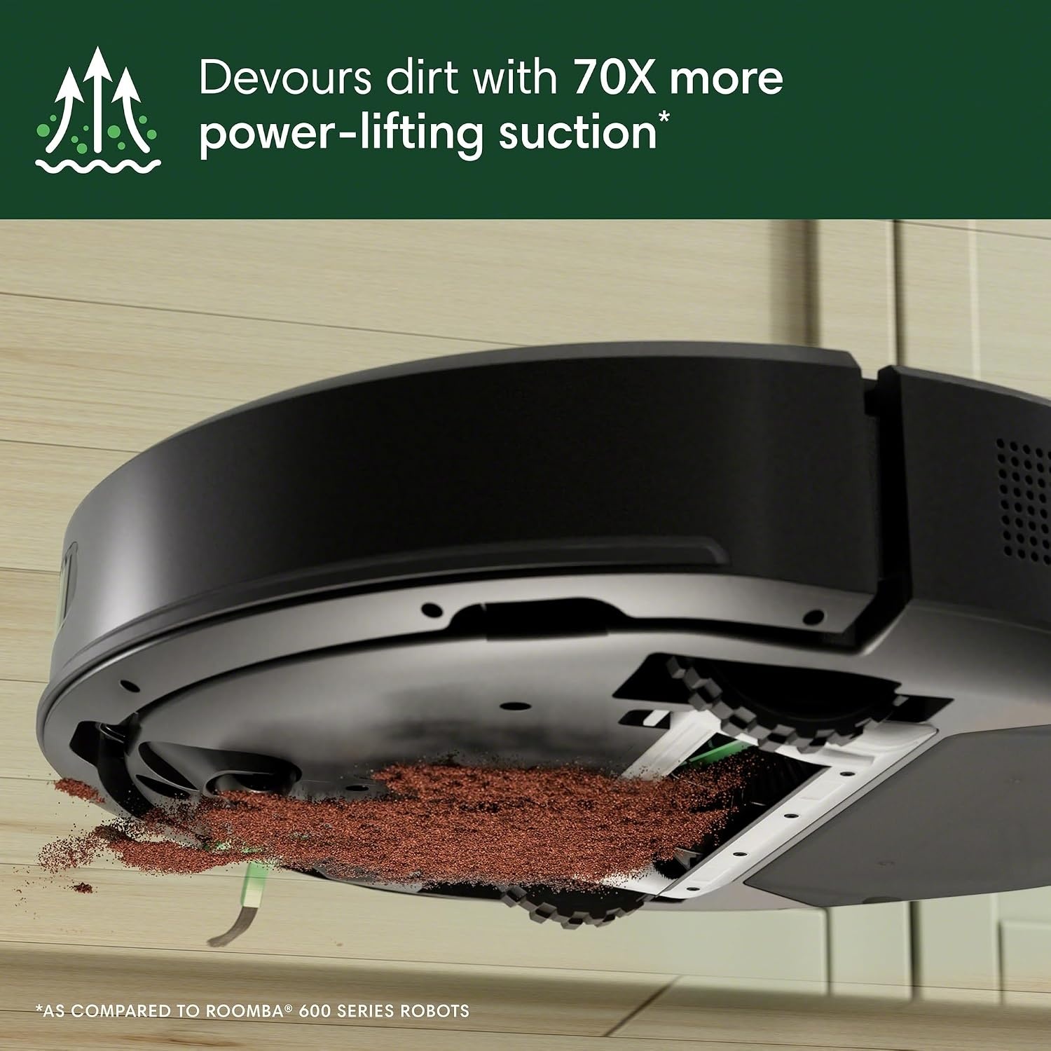 image:imageiRobot Roomba 105 Vac Robot Vacuum Easy to use Intense PowerLifting Suction LiDAR Navigation MultiSurface Cleaning Cleans in Neat Rows SelfChargingBlack