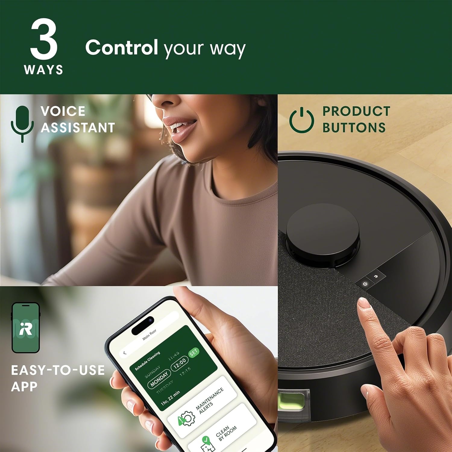 image:imageiRobot Roomba 105 Vac Robot Vacuum Easy to use Intense PowerLifting Suction LiDAR Navigation MultiSurface Cleaning Cleans in Neat Rows SelfChargingBlack