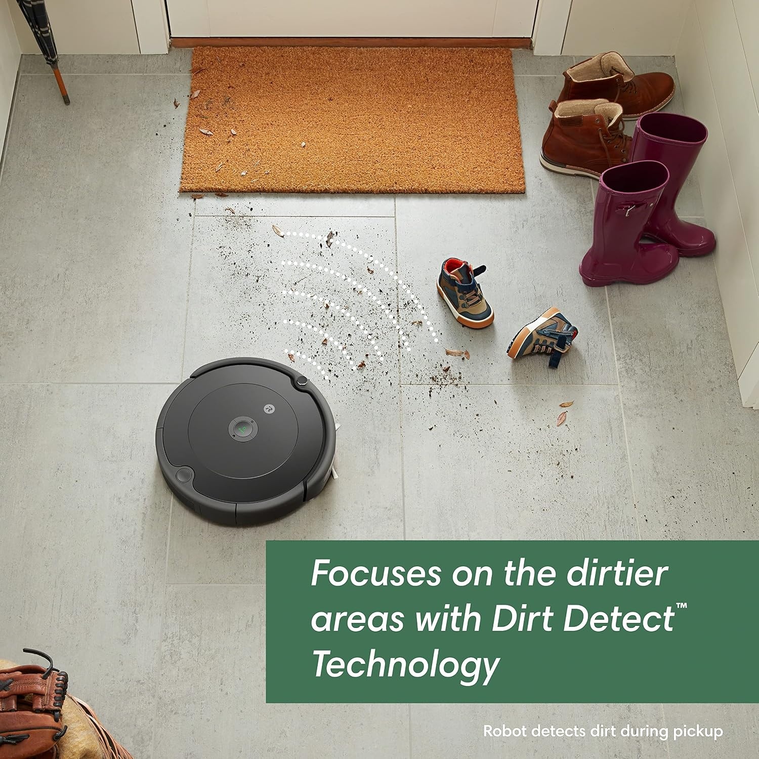 image:imageiRobot Roomba 105 Vac Robot Vacuum Easy to use Intense PowerLifting Suction LiDAR Navigation MultiSurface Cleaning Cleans in Neat Rows SelfChargingCharcoal