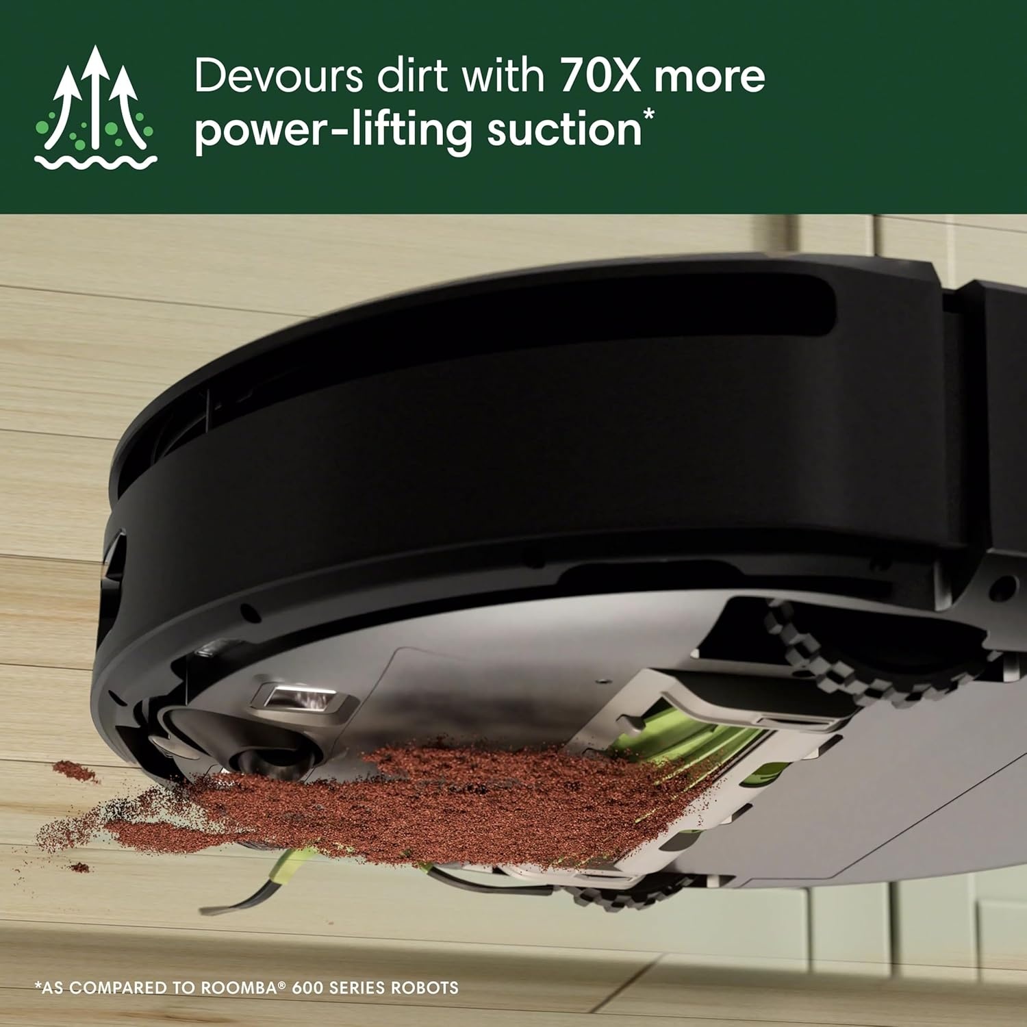 image:imageiRobot Roomba 205 DustCompactor Vac Robot Vacuum Compacts Dirt Inside No Emptying for 60 Days Space Saving No Dock Needed Bagless Intense PowerLifting Suction LiDAR Navigation MultiSurfaceBlack