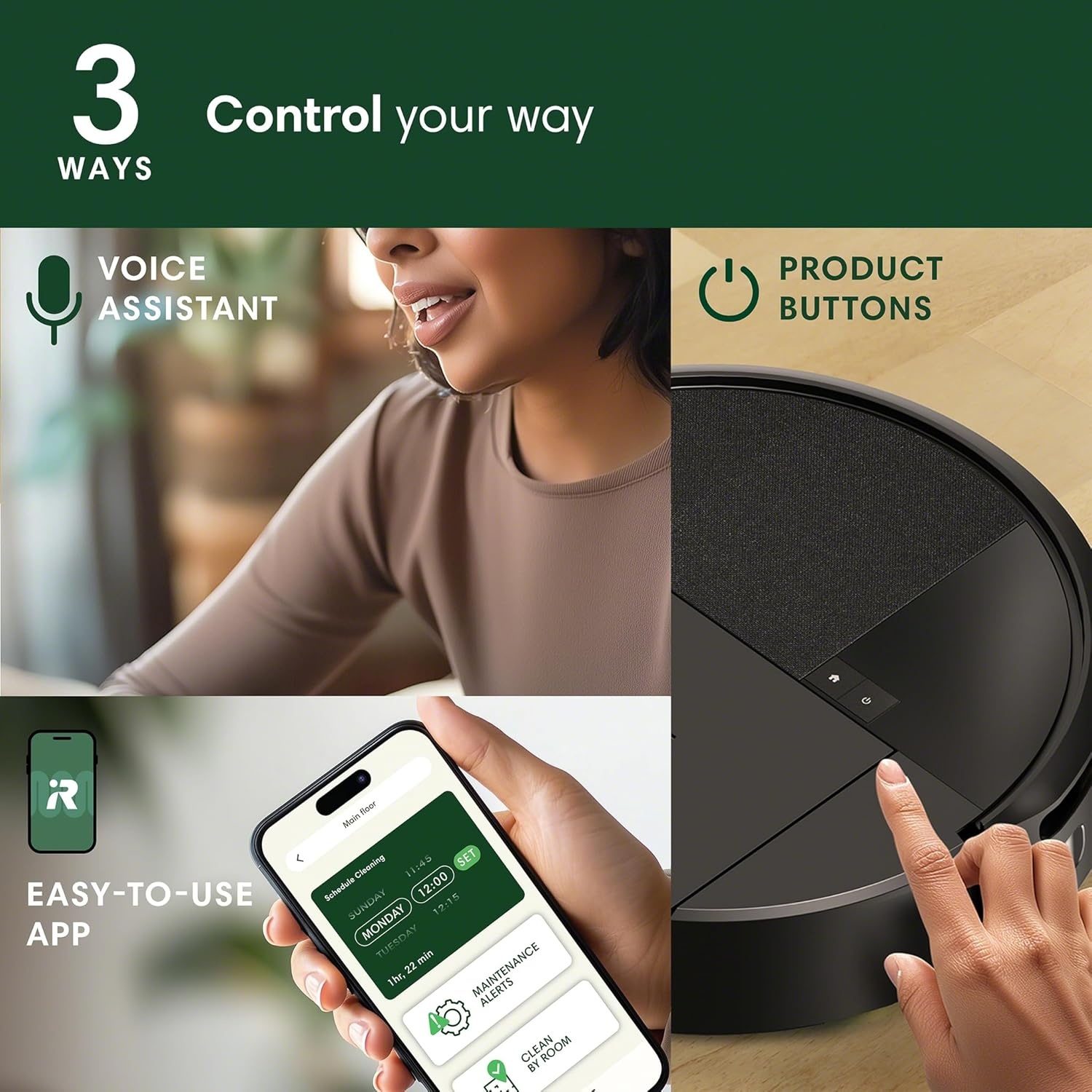 image:imageiRobot Roomba 205 DustCompactor Vac Robot Vacuum Compacts Dirt Inside No Emptying for 60 Days Space Saving No Dock Needed Bagless Intense PowerLifting Suction LiDAR Navigation MultiSurfaceBlack