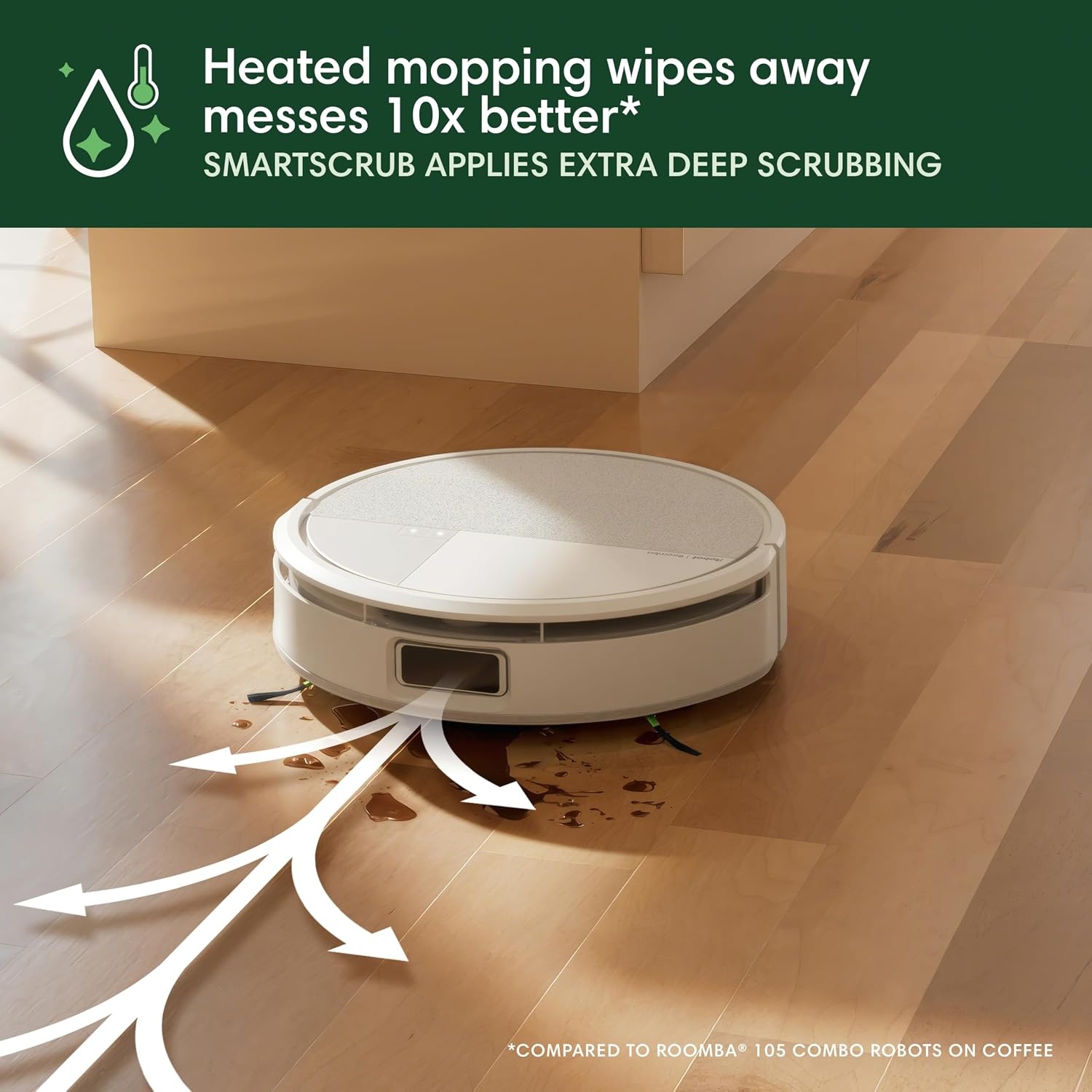 image:imageiRobot Roomba Max 705 Combo Robot Vacuum amp Mop AutoWash Dock Extending Cleaning Roller Mop Retractable Cover Dual Brushes SelfEmpties HeatWashes amp Dries Avoids Obstacles LiDARWhite