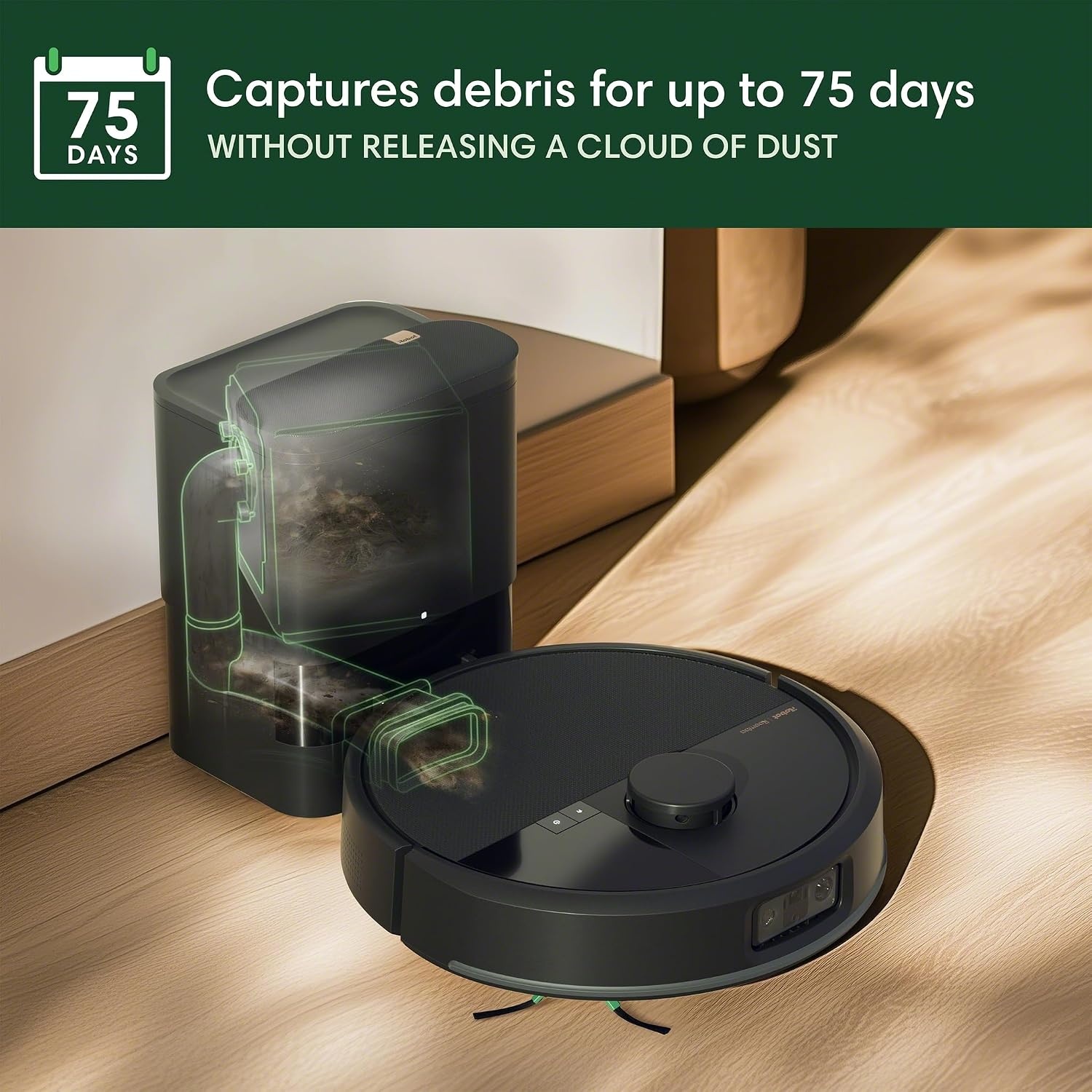 image:imageiRobot Roomba Max 705 Robot Vacuum with AutoEmpty Dock Powerful Suction Dual Rubber AntiTangle Brushes LiDAR Navigation Obstacle amp AntiFall Detection for Carpet and Hard FloorsBlack