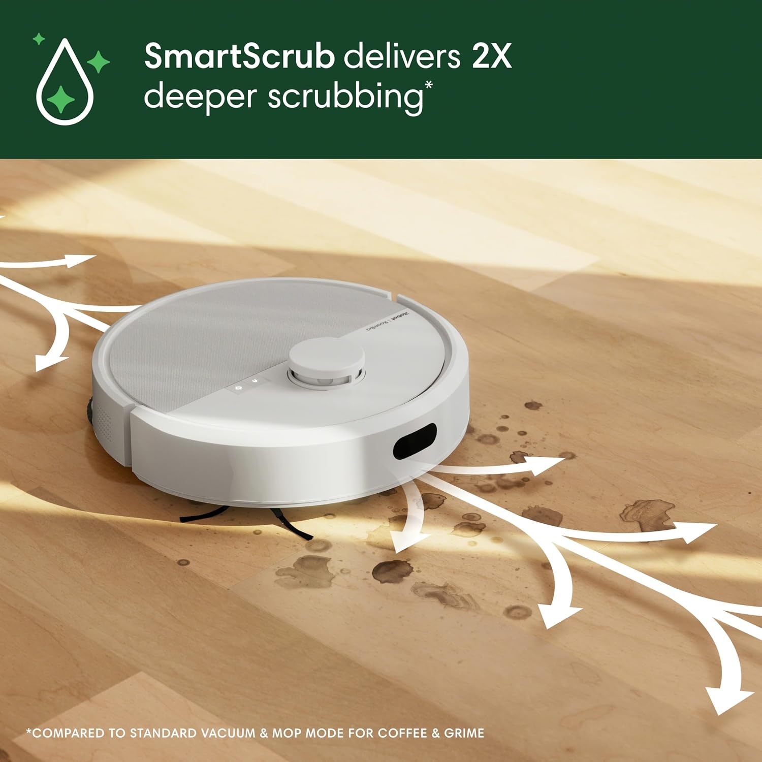 image:imageiRobot Roomba Plus 405 G185 Combo Robot Vacuum amp Mop with AutoWash Dock Spinning Mop Pads SelfEmpties Pad Washing amp Drying SelfCleaning PadLift LiDAR NavigationWhite