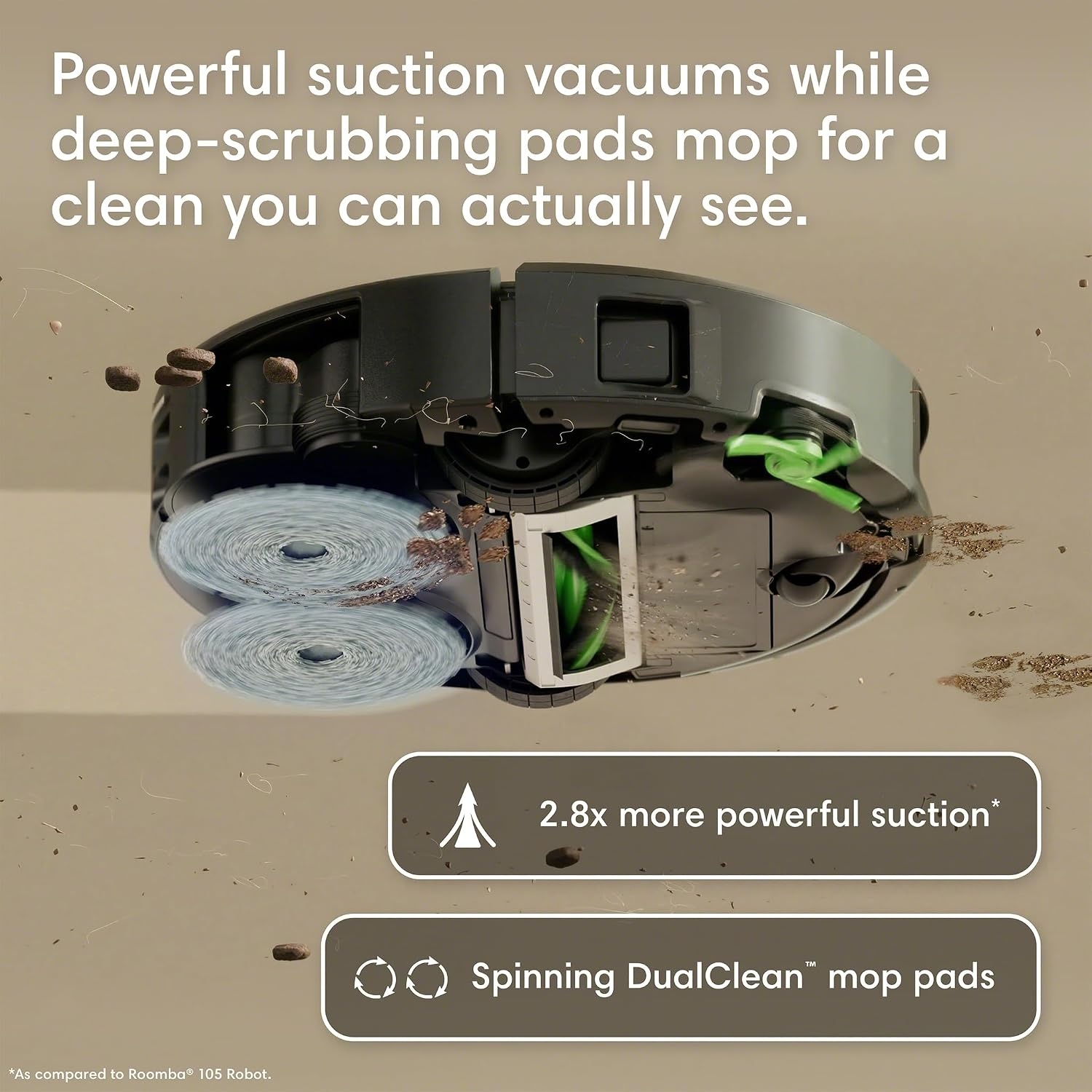 image:imageiRobot Roomba Plus 415 Robot Vacuum amp Mop Combo 20000Pa Suction 90 Days SelfEmptying Multifunction Dock SelfCleaning amp Hot Dry Smart Obstacle Avoidance Lifting Spinning Mops Ideal for Pets