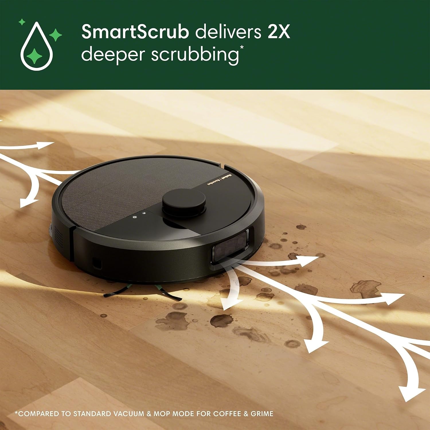 image:imageiRobot Roomba Plus 505 Combo Robot Vacuum amp Mop with AutoWash Dock Extending Spinning Mop Pads SelfEmpties Pad Wash amp Heated Drying Selfcleaning Recognizes amp Avoids Obstacles LiDAR NavigationBlack New