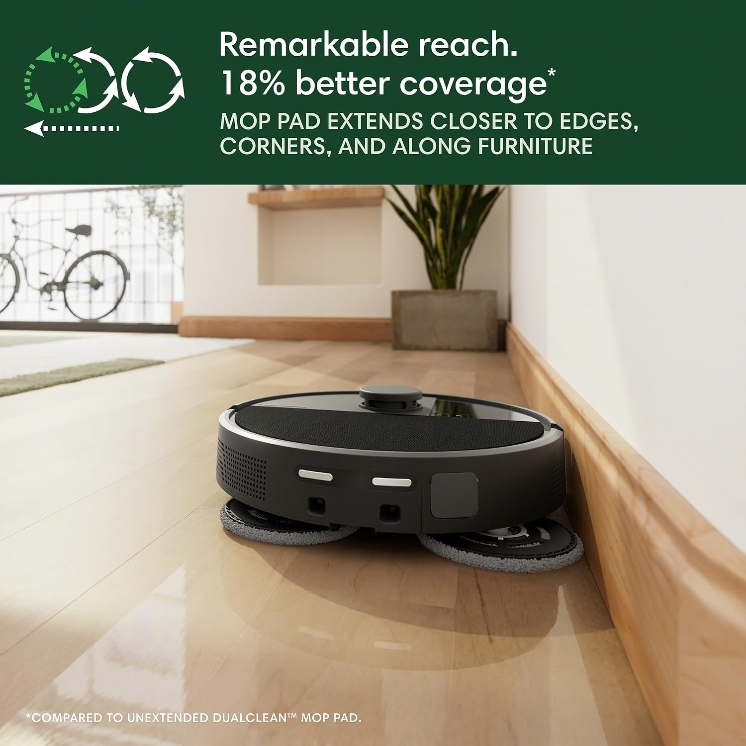 image:imageiRobot Roomba Plus 505 Combo Robot Vacuum amp Mop with AutoWash Dock Extending Spinning Mop Pads SelfEmpties Pad Wash amp Heated Drying Selfcleaning Recognizes amp Avoids Obstacles LiDAR NavigationBlack New
