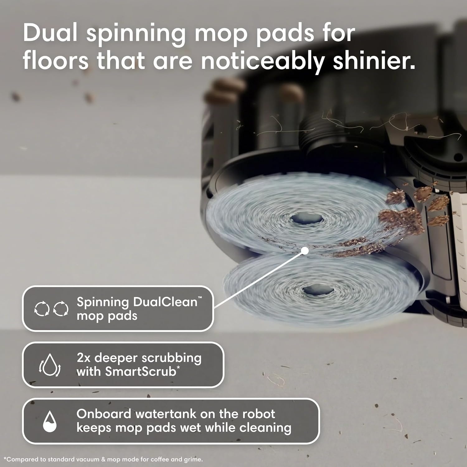 image:imageiRobot Roomba Plus 575 Robot Vacuum amp Mop Combo 25000Pa Suction PrecisionVision AI Obstacle Avoidance 90 Days Emptying Multifunction Dock SelfCleans Heated Wash amp Dry Lifting Spinning Mops575