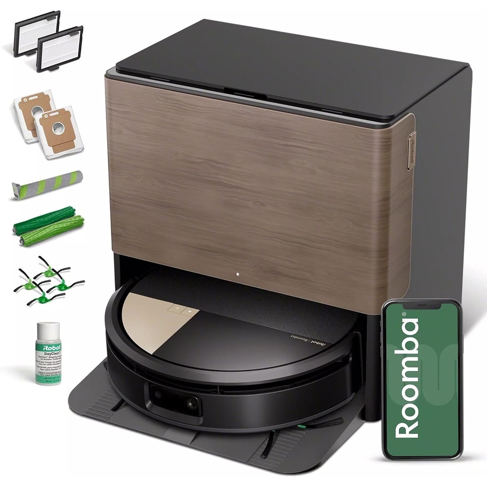 image:imageiRobot Roomba Max 705 Combo Robot Vacuum amp Mop AutoWash Dock Extending Cleaning Roller Mop Retractable Cover Dual Brushes SelfEmpties HeatWashes amp Dries Avoids Obstacles LiDARBlack
