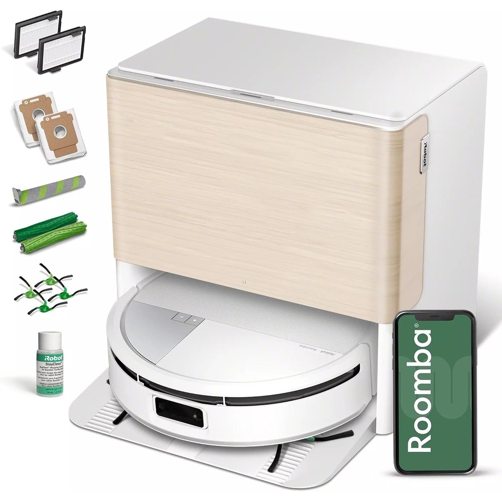 image:imageiRobot Roomba Max 705 Combo Robot Vacuum amp Mop AutoWash Dock Extending Cleaning Roller Mop Retractable Cover Dual Brushes SelfEmpties HeatWashes amp Dries Avoids Obstacles LiDARWhite